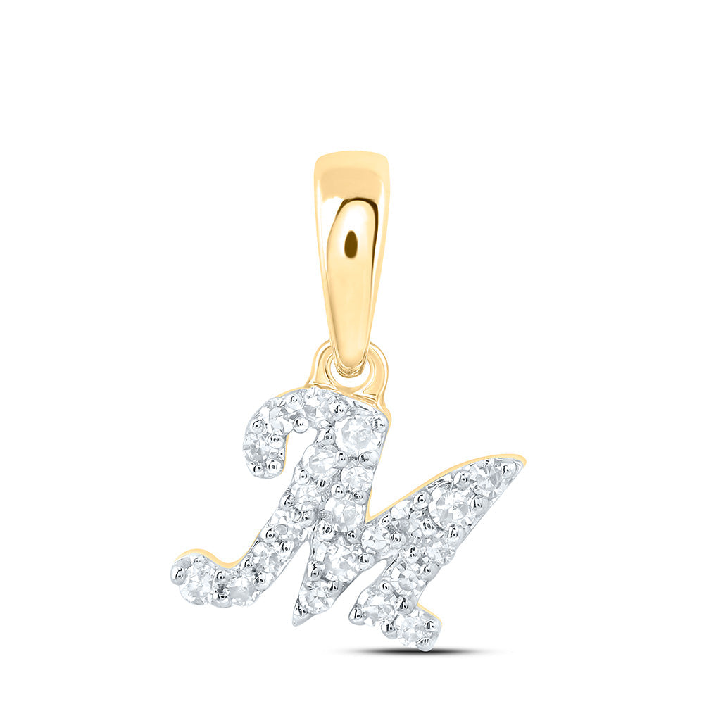 1/12CTW-DIA CN GIFT INITIAL "M" PENDANT Daisy Joyeria