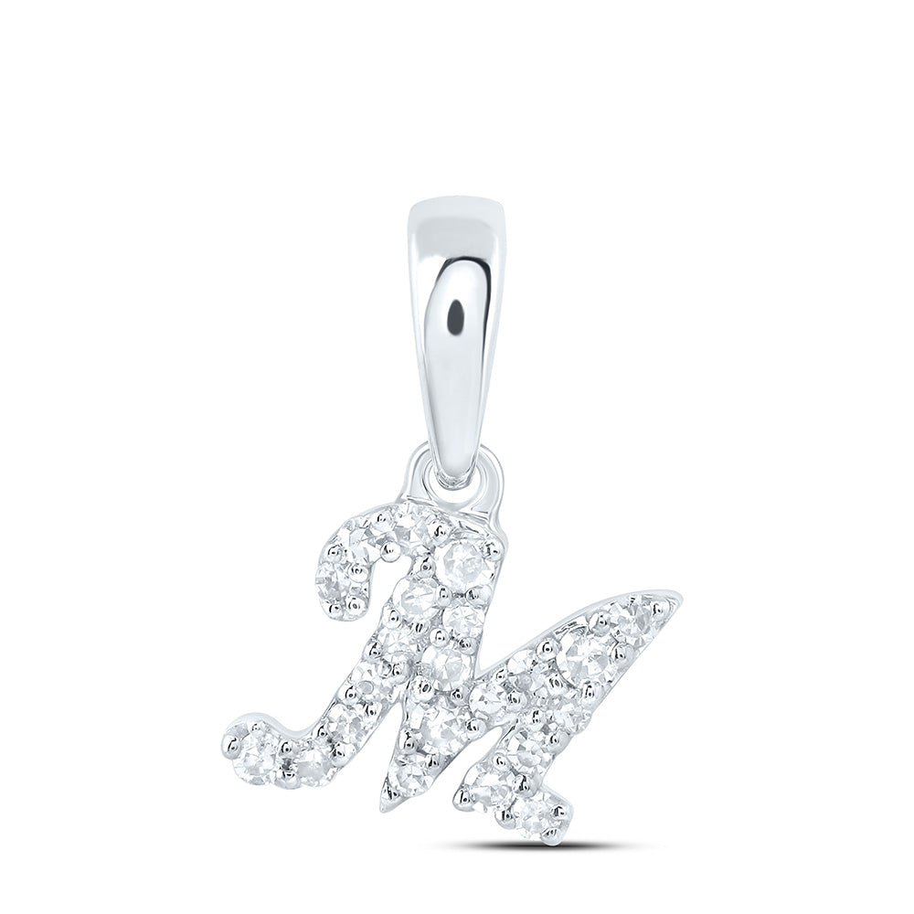 1/12CTW-DIA CN GIFT INITIAL "M" PENDANT Daisy Joyeria