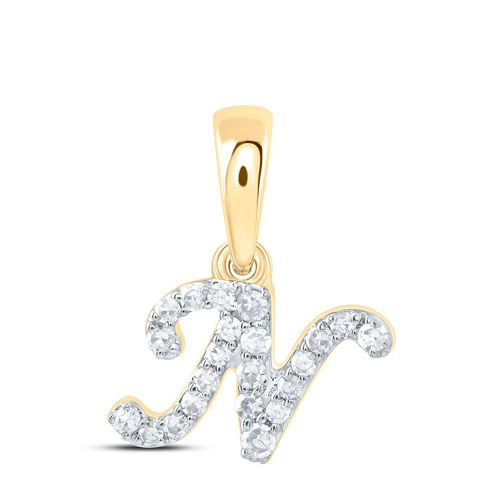 1/12CTW-DIA CN GIFT INITIAL "N" PENDANT Daisy Joyeria