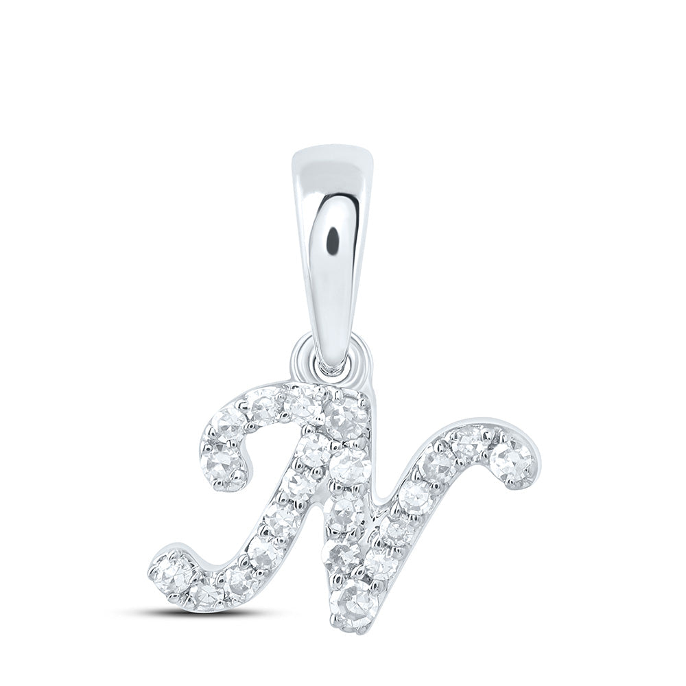 1/12CTW-DIA CN GIFT INITIAL "N" PENDANT Daisy Joyeria