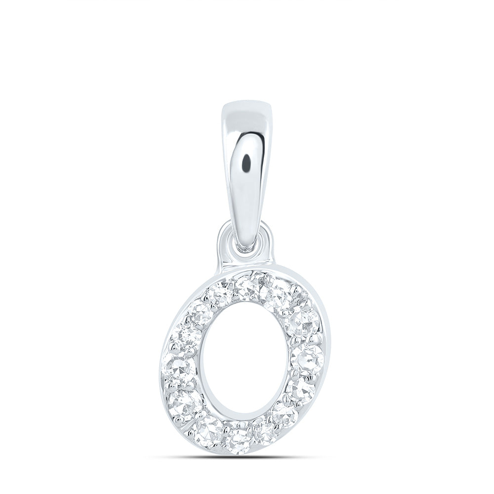 1/20CTW-DIA CN GIFT INITIAL "O" PENDANT Daisy Joyeria