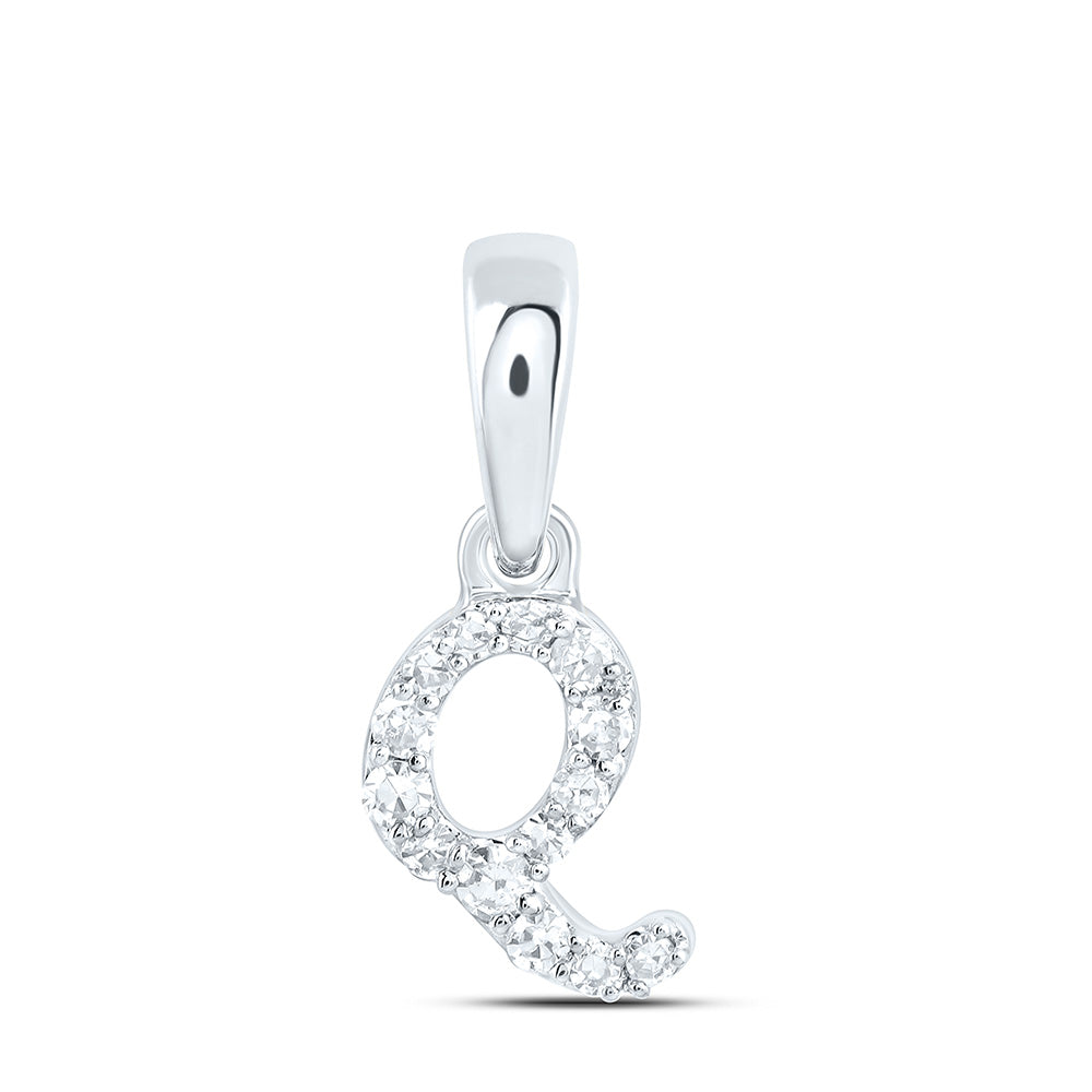 1/20CTW-DIA CN GIFT INITIAL "Q" PENDANT Daisy Joyeria
