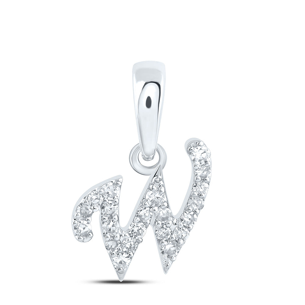 1/12CTW-DIA CN GIFT INITIAL "W" PENDANT Daisy Joyeria