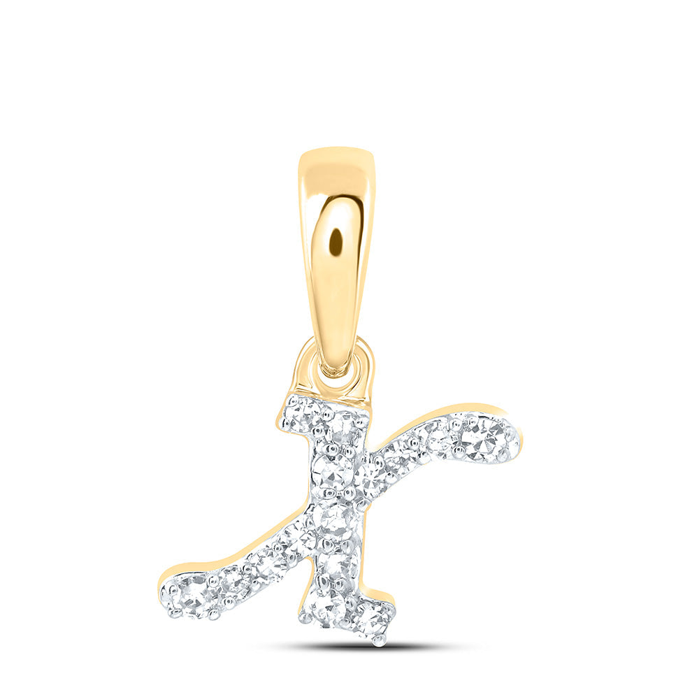 1/20CTW-DIA CN GIFT INITIAL "X" PENDANT Daisy Joyeria