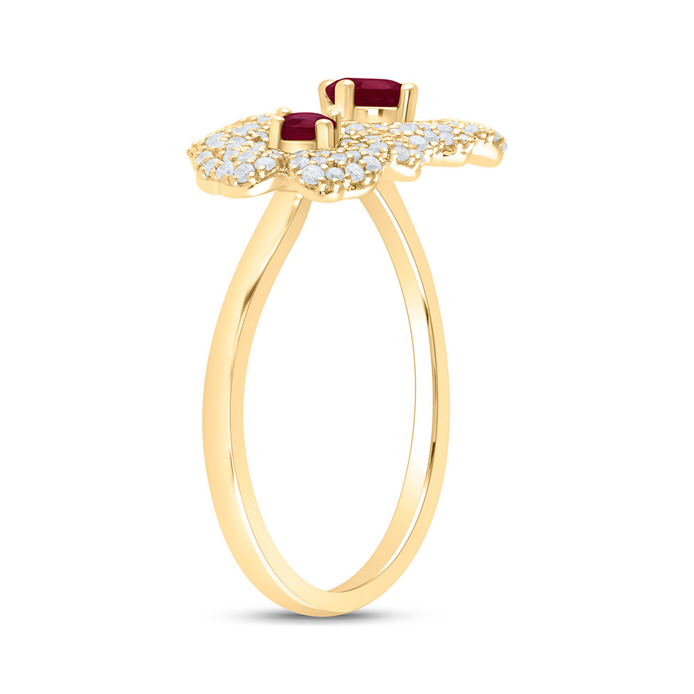 1/2CTW-NAT DIA ANA M 2.8MM-RD-RU, 3.5MM-RD-RU NAT GEM FLOWER RING 7 Daisy Joyeria