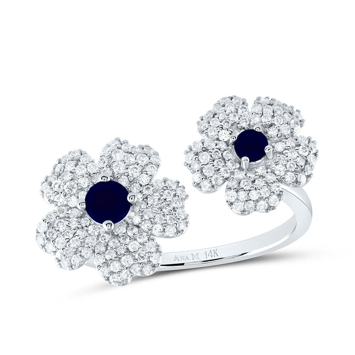 1/2CTW-NAT DIA ANA M 2.8MM-RD-BS, 3.5MM-RD-BS NAT GEM FLOWER RING 7 Daisy Joyeria