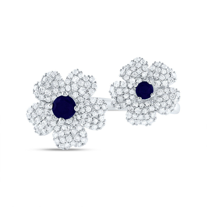 1/2CTW-NAT DIA ANA M 2.8MM-RD-BS, 3.5MM-RD-BS NAT GEM FLOWER RING 7 Daisy Joyeria