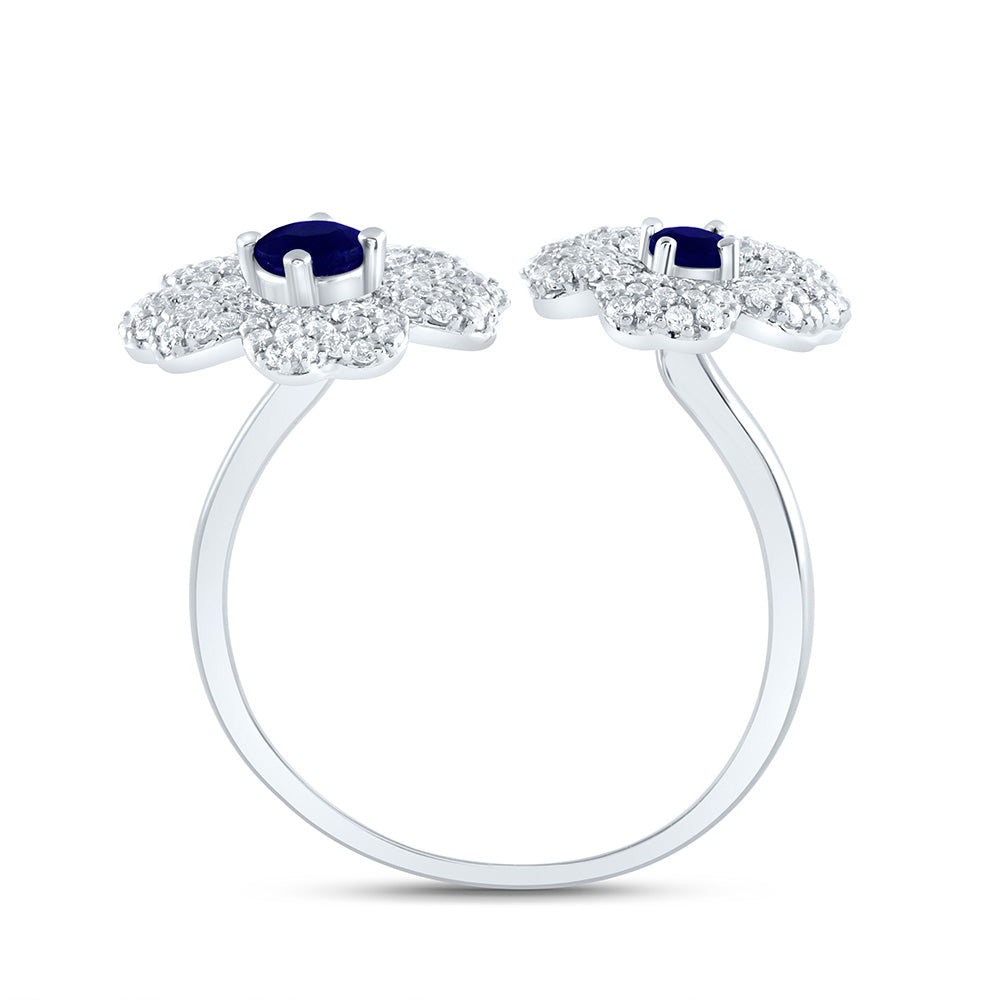1/2CTW-NAT DIA ANA M 2.8MM-RD-BS, 3.5MM-RD-BS NAT GEM FLOWER RING 7 Daisy Joyeria