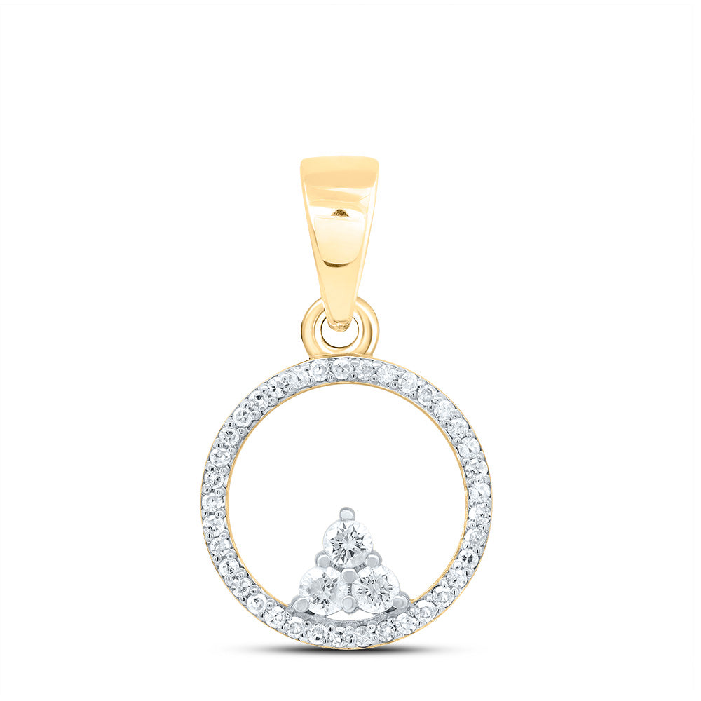 1/5CTW DIA P1 GIFT ROUND PENDANT Daisy Joyeria