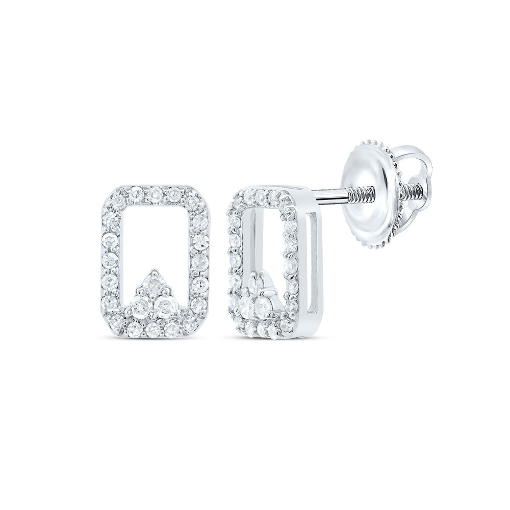 1/6CTW DIA P1 GIFT EMERALD STUD EARRING Daisy Joyeria