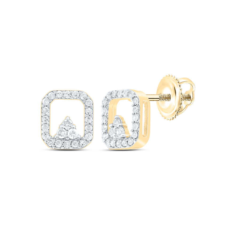 1/6CTW DIA P1 GIFT OCTAGON STUD EARRING Daisy Joyeria