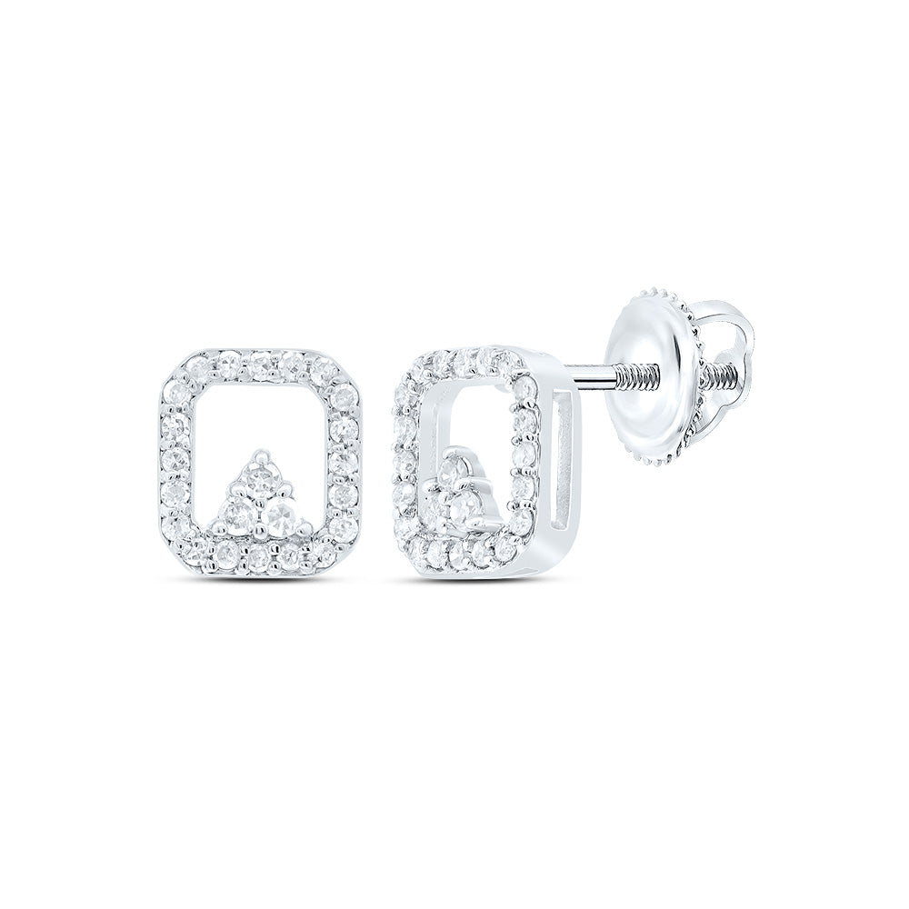 1/6CTW DIA P1 GIFT OCTAGON STUD EARRING Daisy Joyeria