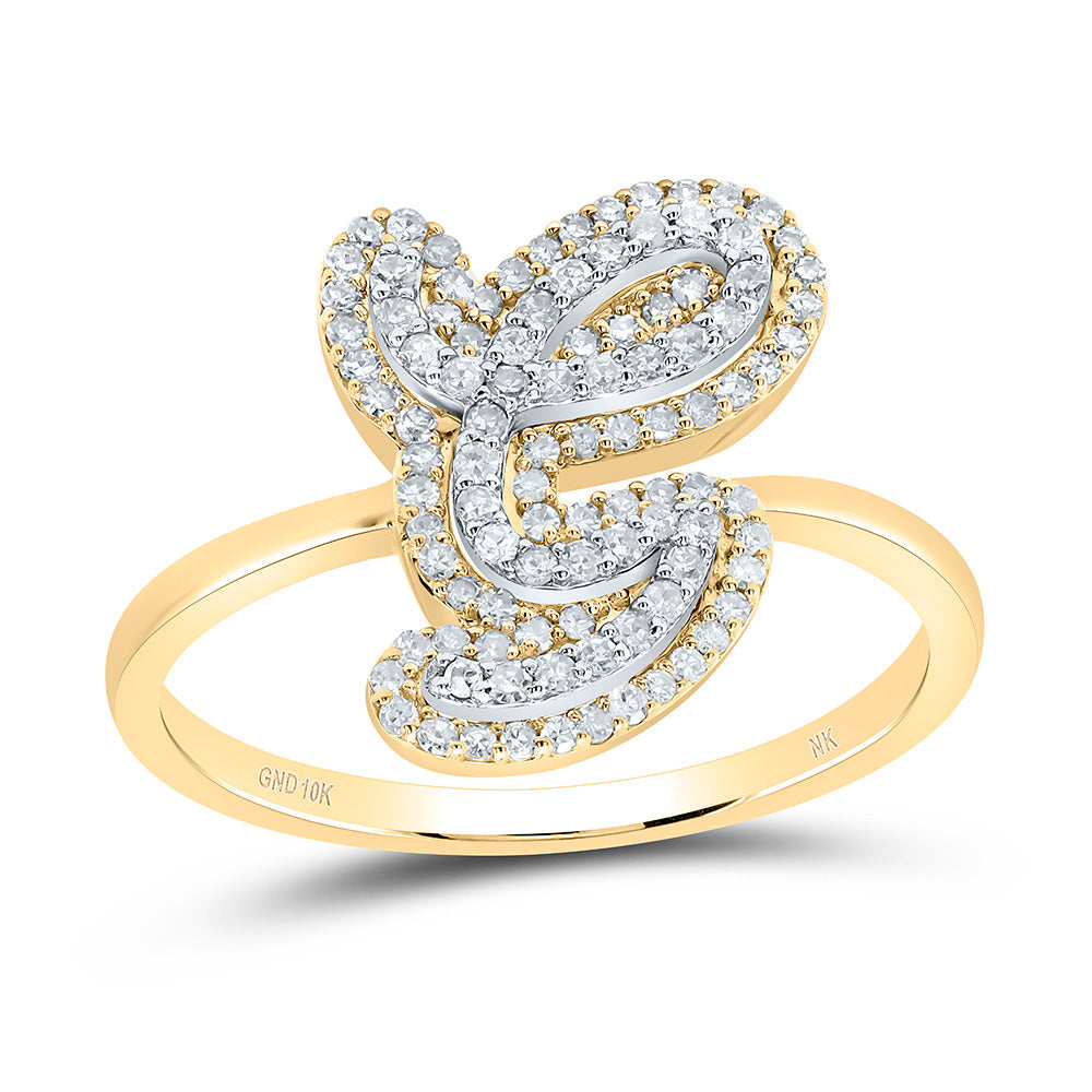 1/3CTW-DIA NK FASHION INITIAL "G" LADIES RING 7 Daisy Joyeria