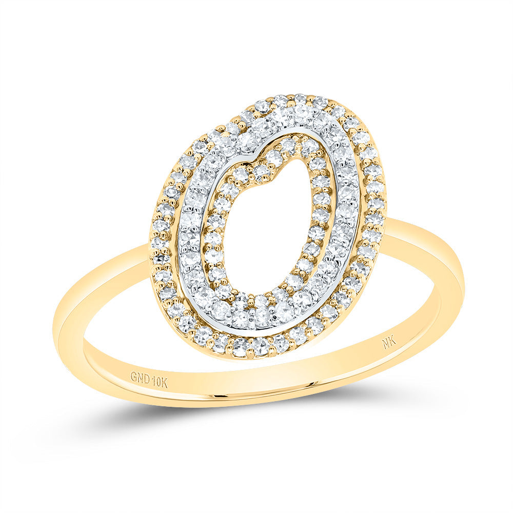 1/3CTW-DIA NK FASHION INITIAL "O" LADIES RING 7 Daisy Joyeria