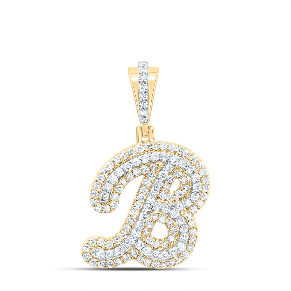 1/2CTW-DIA NK FASHION INITIAL "B" PENDANT Daisy Joyeria