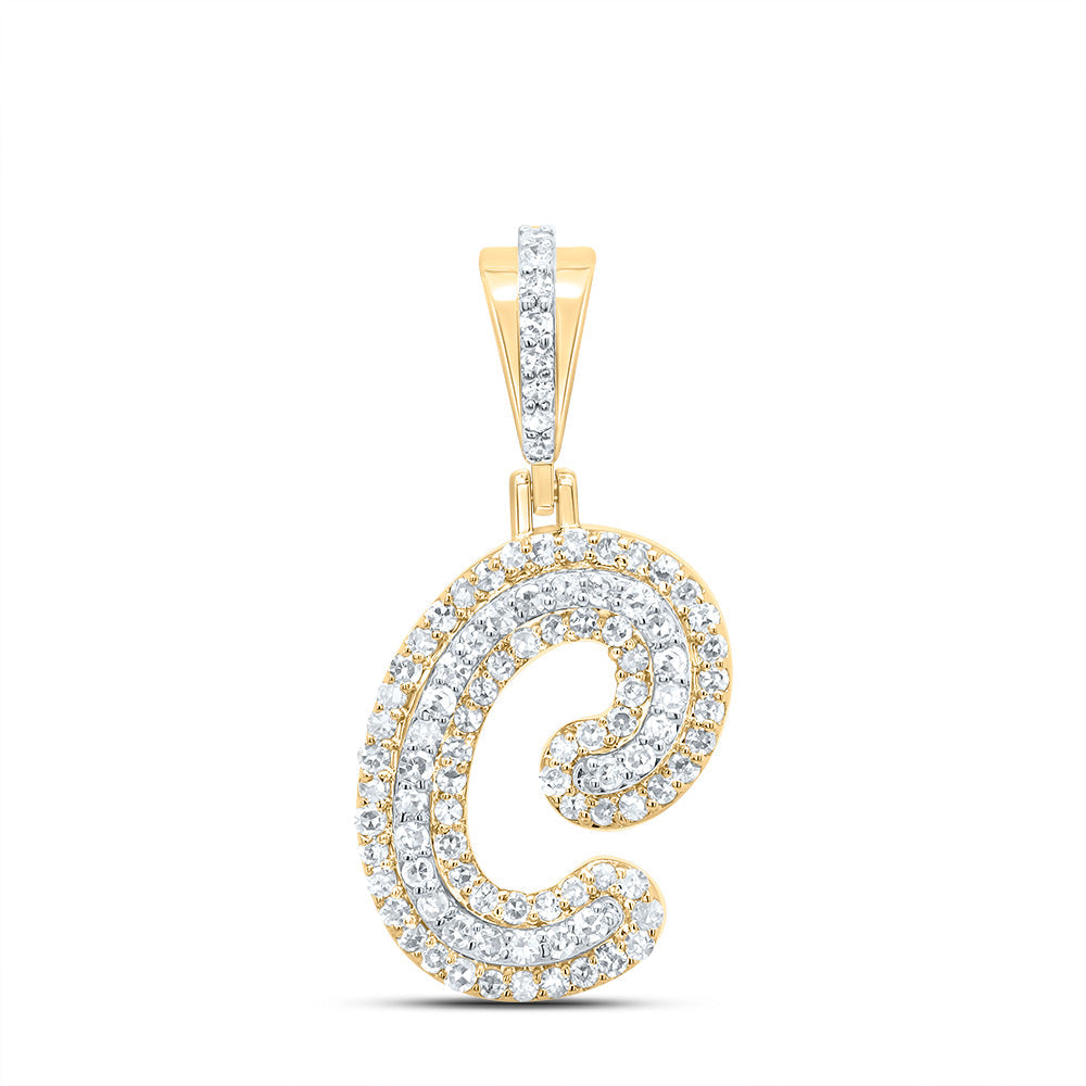 1/3CTW-DIA NK FASHION INITIAL "C" PENDANT Daisy Joyeria