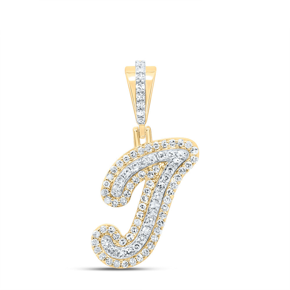 1/3CTW-DIA NK FASHION INITIAL "J" PENDANT Daisy Joyeria