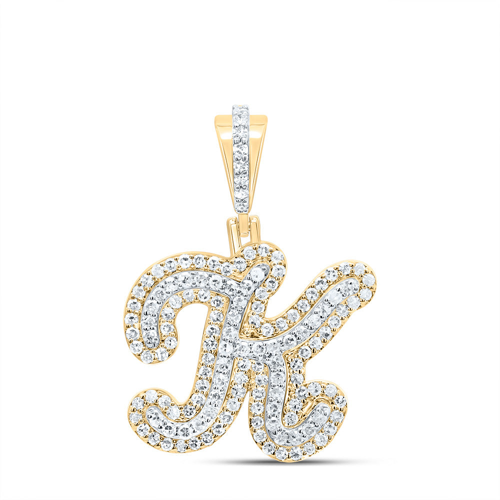 1/2CTW-DIA NK FASHION INITIAL "K" PENDANT Daisy Joyeria