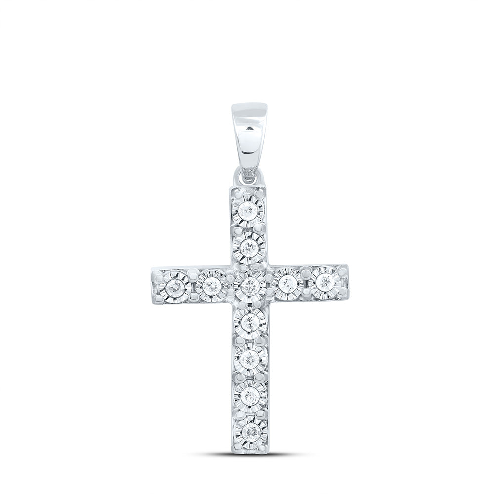 1/5CTW-NAT DIA P1 GIFT CROSS PENDANT Daisy Joyeria