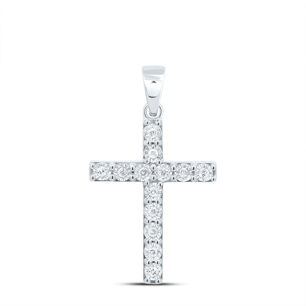 1/5CTW-NAT DIA P1 GIFT CROSS PENDANT Daisy Joyeria