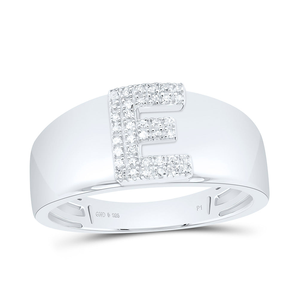 1/10CTW-NAT DIA P1 GIFT INITIAL "E" LADIES RING Daisy Joyeria
