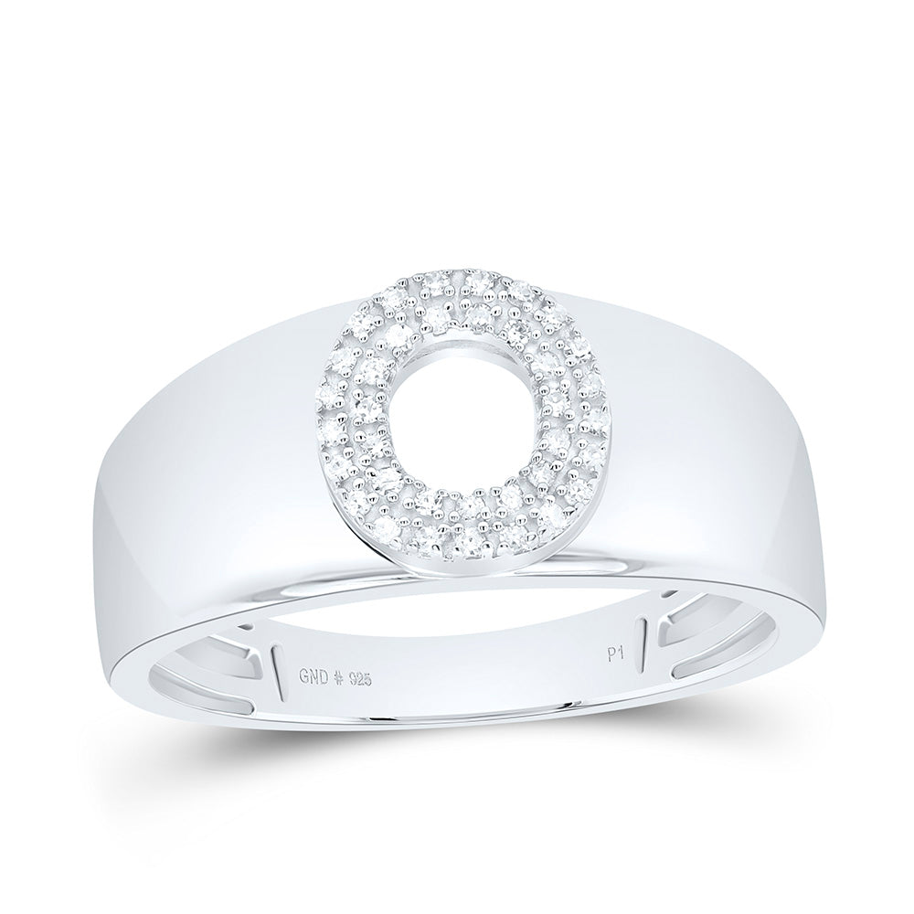 1/12CTW-NAT DIA P1 GIFT INITIAL "O" LADIES RING Daisy Joyeria