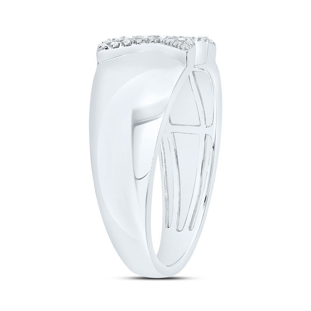 1/12CTW-NAT DIA P1 GIFT INITIAL "X" LADIES RING Daisy Joyeria