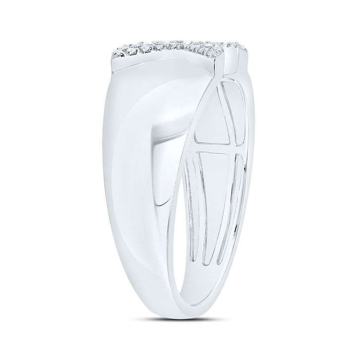 1/12CTW-NAT DIA P1 GIFT INITIAL "X" LADIES RING Daisy Joyeria