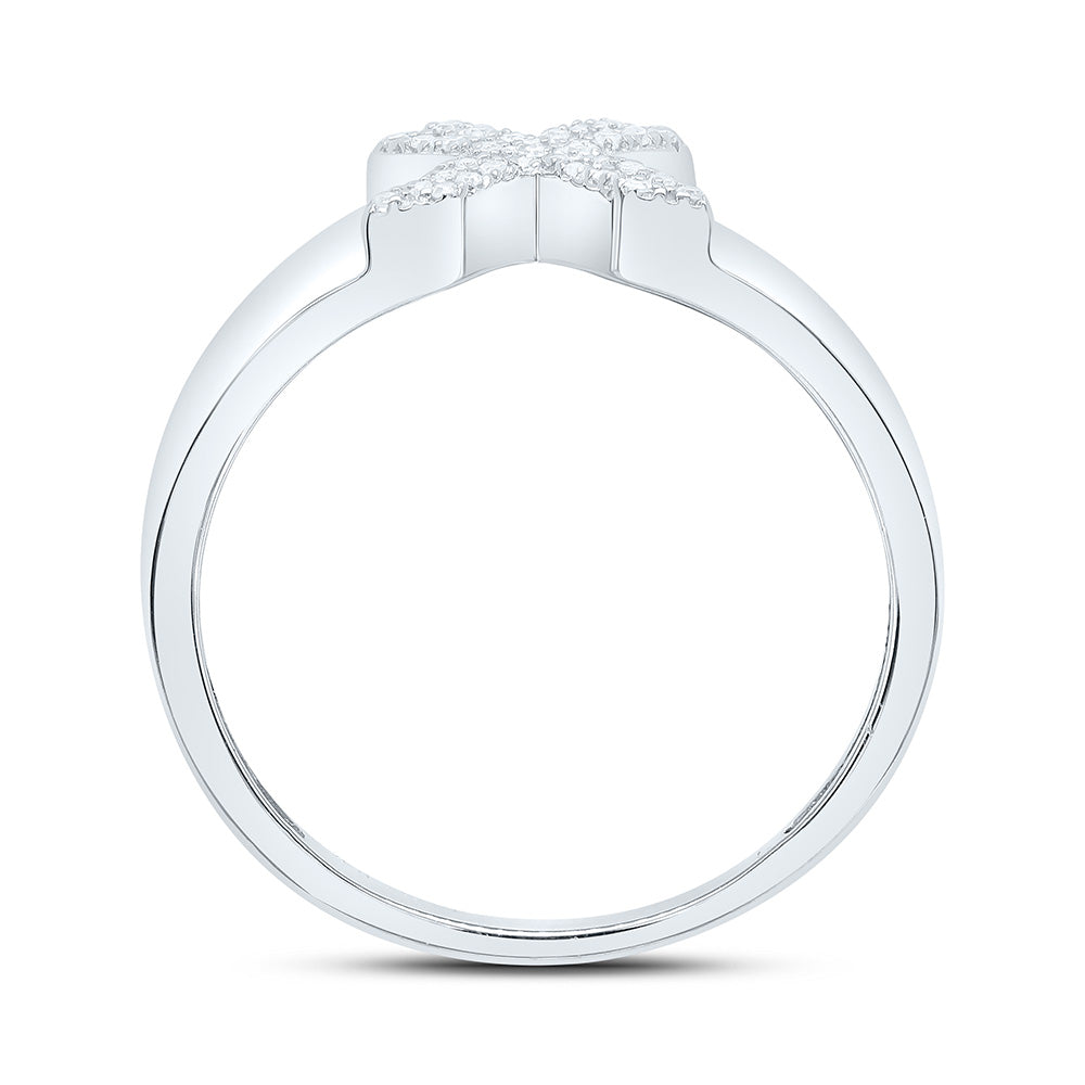 1/12CTW-NAT DIA P1 GIFT INITIAL "X" LADIES RING Daisy Joyeria