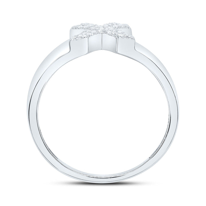 1/12CTW-NAT DIA P1 GIFT INITIAL "X" LADIES RING Daisy Joyeria