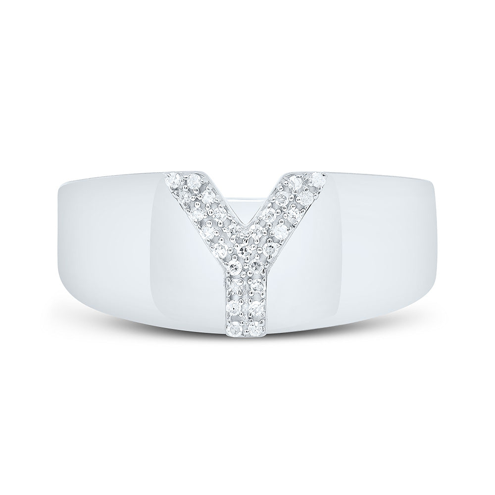 1/20CTW-NAT DIA P1 GIFT INITIAL "Y" LADIES RING Daisy Joyeria