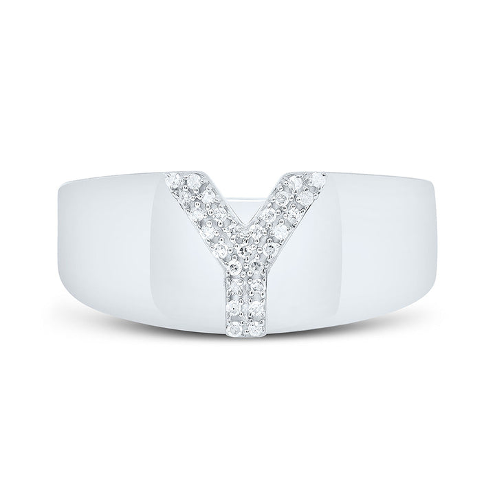 1/20CTW-NAT DIA P1 GIFT INITIAL "Y" LADIES RING Daisy Joyeria