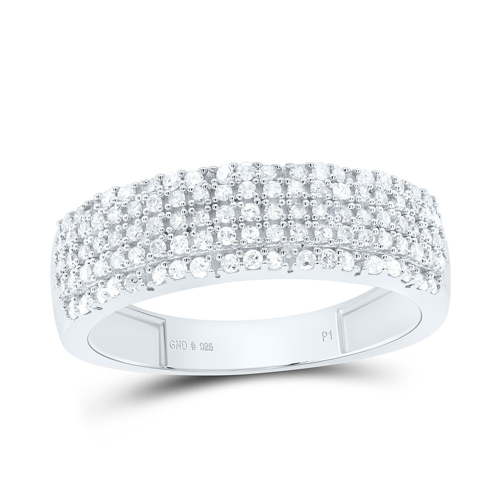 1/2CTW-NAT DIA P1 MEN'S BAND Daisy Joyeria