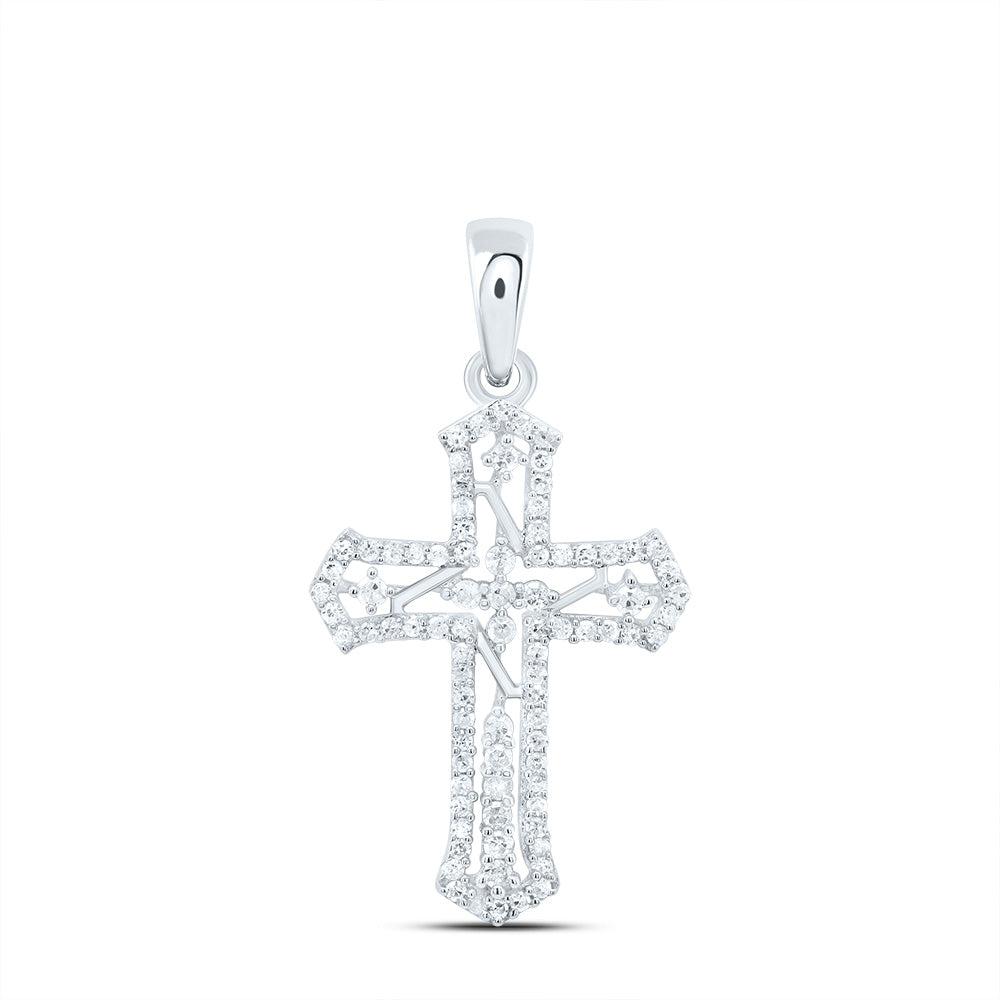 1/4CTW-NAT DIA P1 GIFT CROSS PENDANT Daisy Joyeria