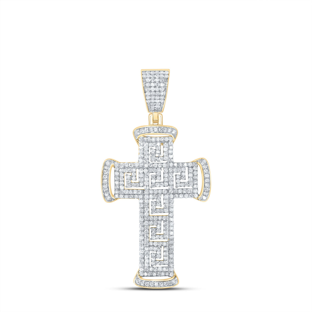 3/4CTW-NAT DIA P1 GIFT CROSS MENS CHARM Daisy Joyeria