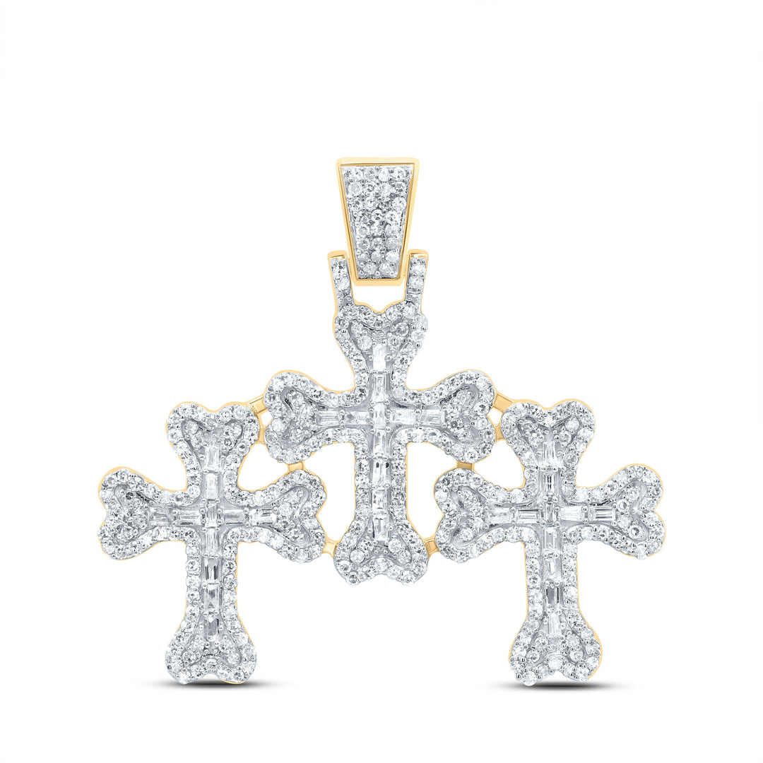 3/4CTW-NAT DIA NK GIFT CROSS PENDANT Daisy Joyeria