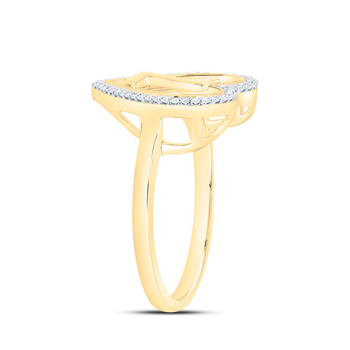 1/10CTW-NAT DIA P1 GIFT INITIAL "Z" LADIES HEART RING Daisy Joyeria