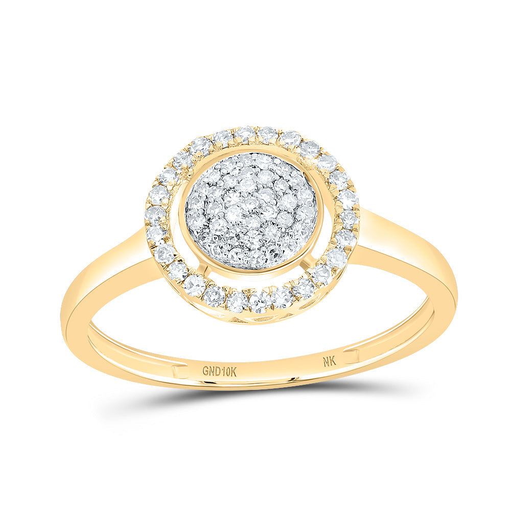1/4CTW-NAT DIA NK FASHION ROUND RING Daisy Joyeria