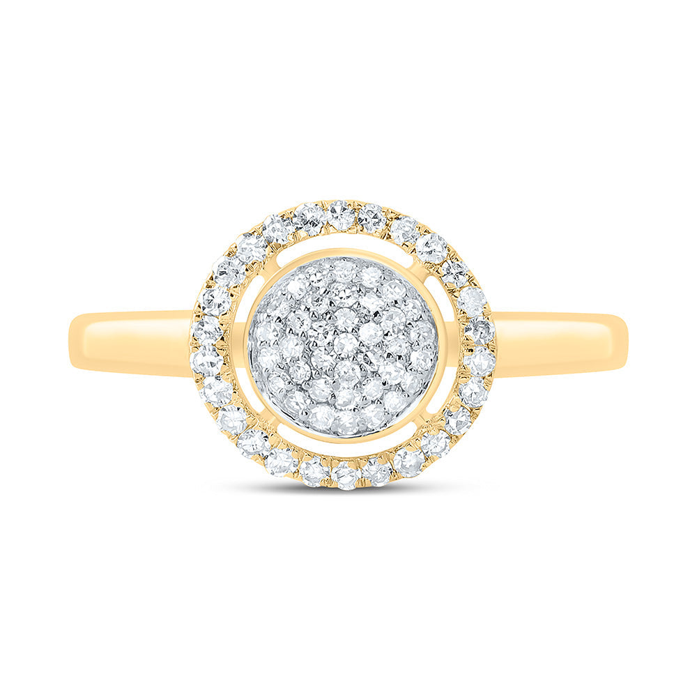 1/4CTW-NAT DIA NK FASHION ROUND RING Daisy Joyeria