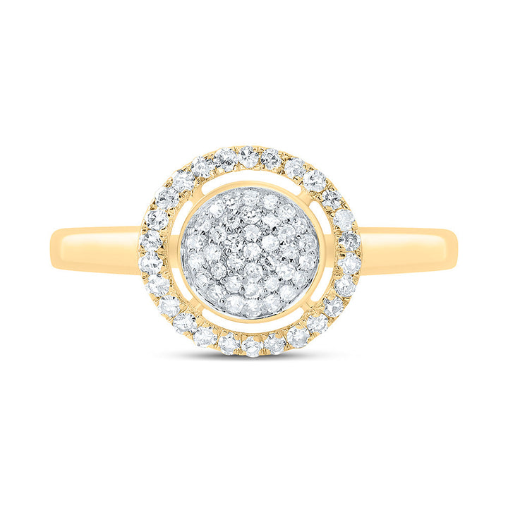 1/4CTW-NAT DIA NK FASHION ROUND RING Daisy Joyeria