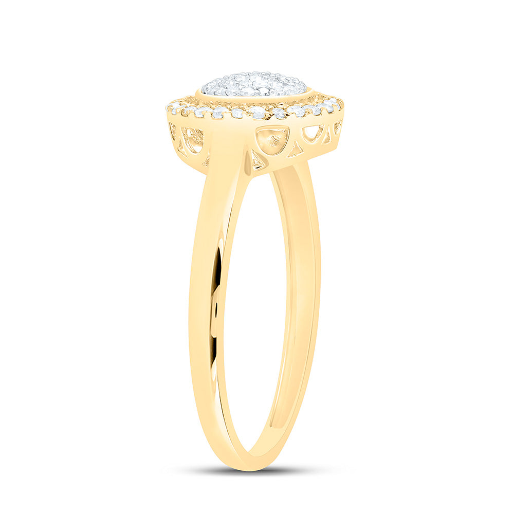1/4CTW-NAT DIA NK FASHION ROUND RING Daisy Joyeria