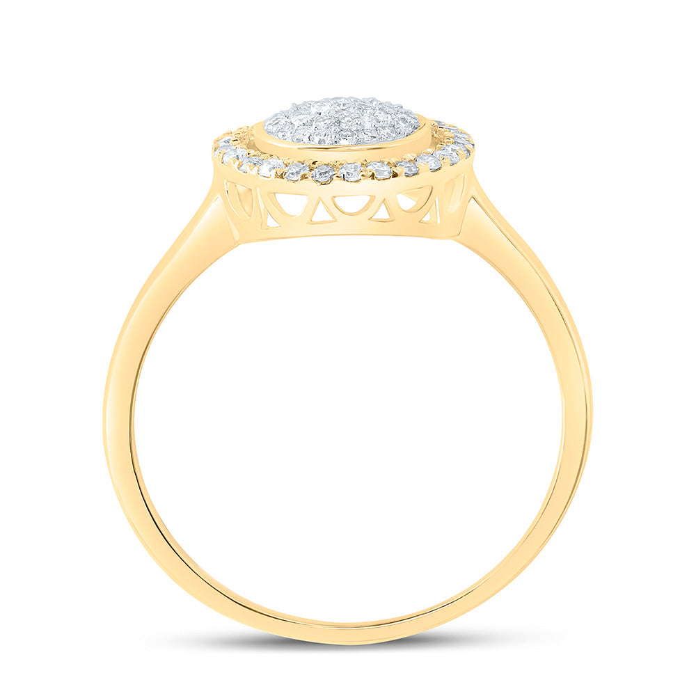 1/4CTW-NAT DIA NK FASHION ROUND RING Daisy Joyeria