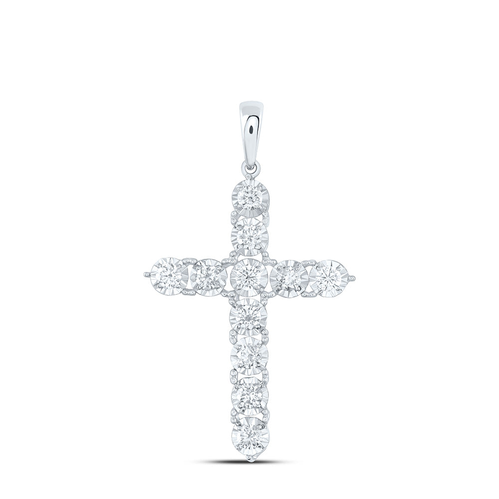 1/2CTW-NAT DIA ANA M FASHION CROSS PENDANT Daisy Joyeria