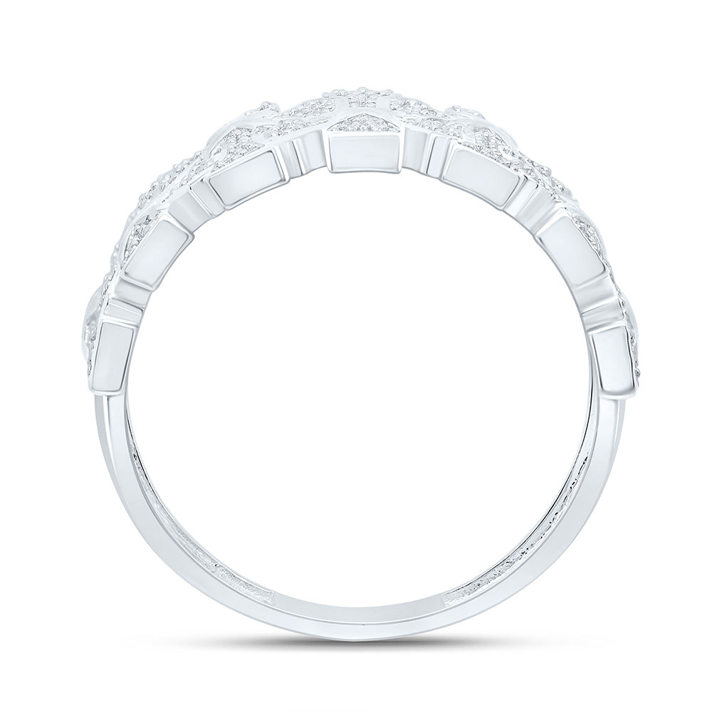 1/2CTW-NAT DIA P1 GIFT CROME CROSS  MENS RING Daisy Joyeria
