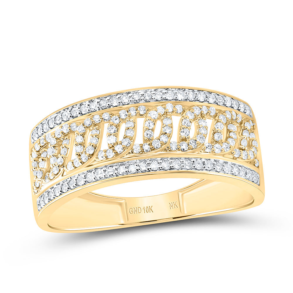 1/2CTW-NAT DIA NK MENS RING Daisy Joyeria