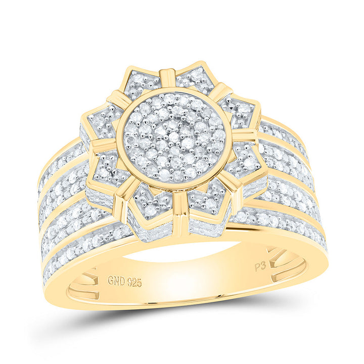 1/2CTW-NAT DIA P3 GIFT FLOWER RING Daisy Joyeria