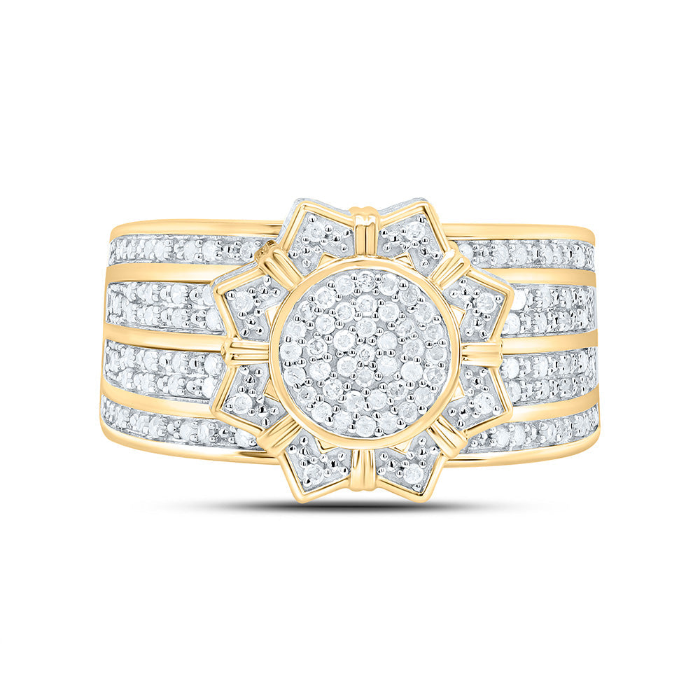 1/2CTW-NAT DIA P3 GIFT FLOWER RING Daisy Joyeria