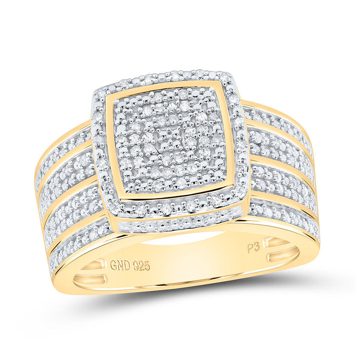 1/2CTW-NAT DIA P3 GIFT SQUARE RING Daisy Joyeria