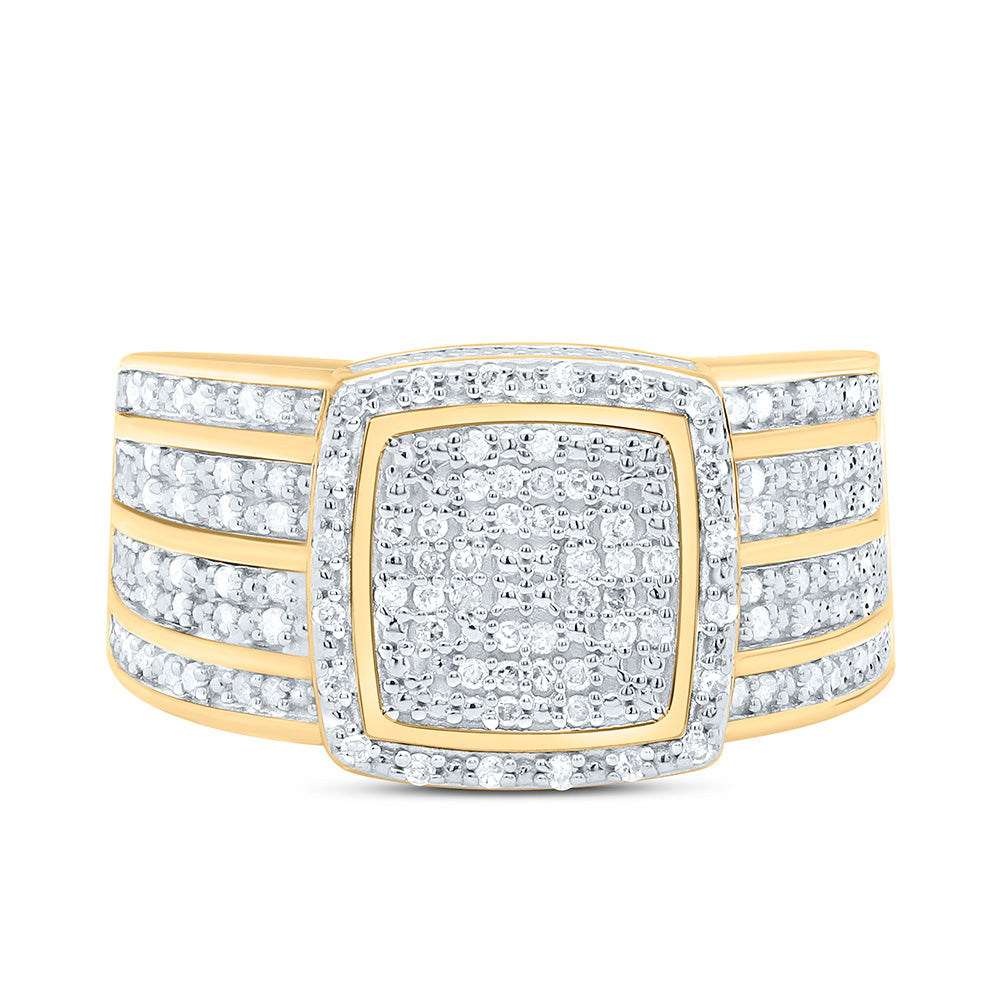1/2CTW-NAT DIA P3 GIFT SQUARE RING Daisy Joyeria