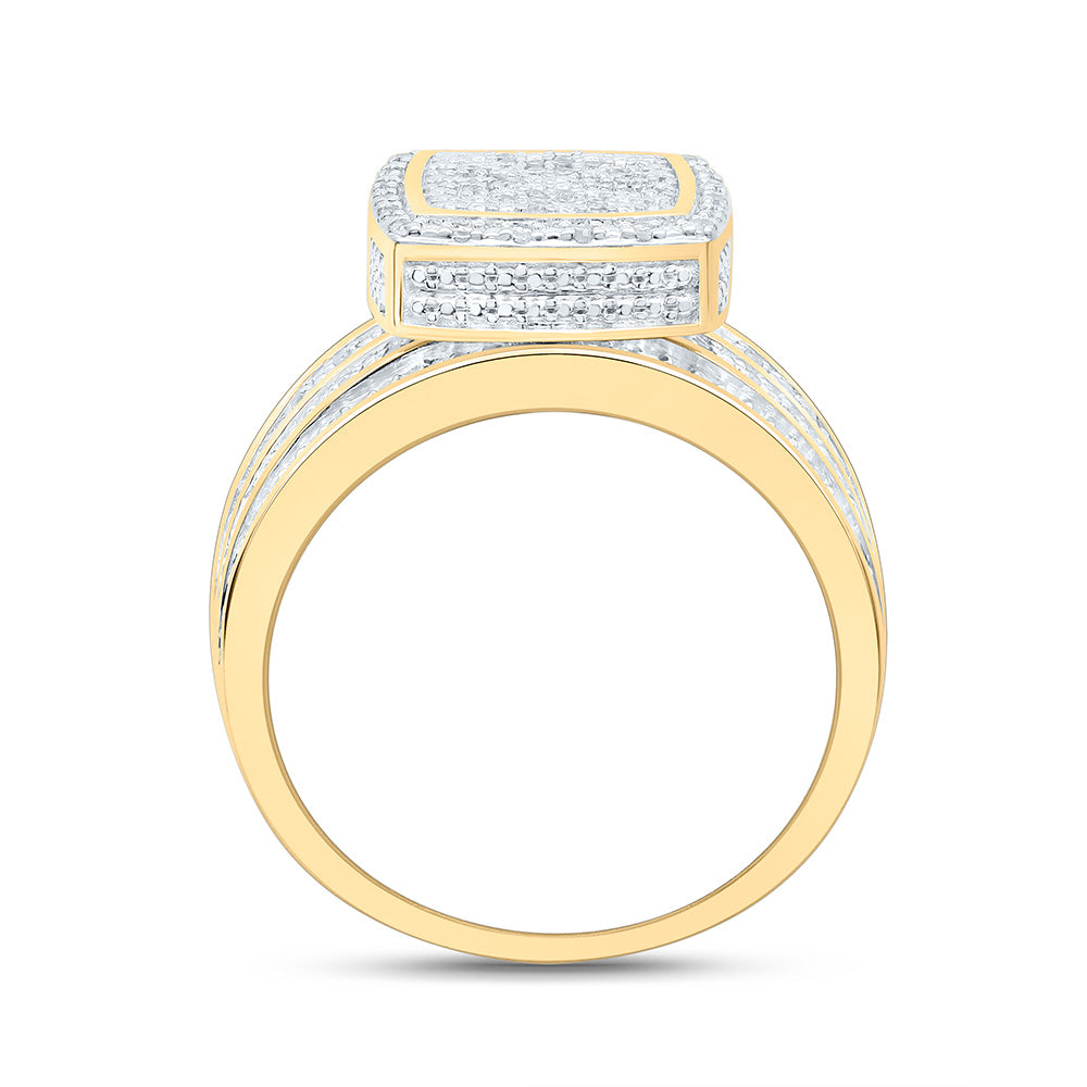 1/2CTW-NAT DIA P3 GIFT SQUARE RING Daisy Joyeria